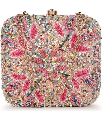 Anekaant - Pink Fabric Box Clutch