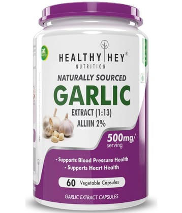 HEALTHYHEY NUTRITION Odorless Garlic Extract (1:13) (60 Veg Capsules) Capsule 500 mg