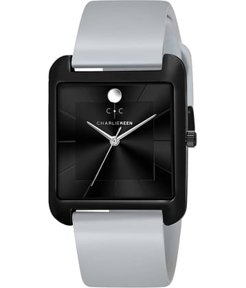 CHARLIEKEEN Dark Grey Silicon Analog Womens Watch