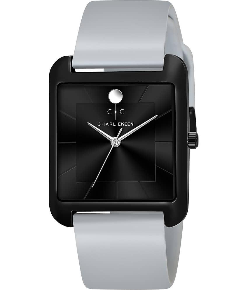 CHARLIEKEEN Dark Grey Silicon Analog Womens Watch