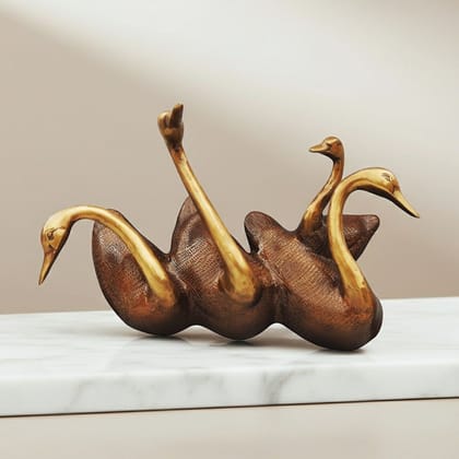 Brass Showpiece Wall Hanging Wall Hanging Duck Statue, Height : 9.5 Inch (BSMAS1408 C)