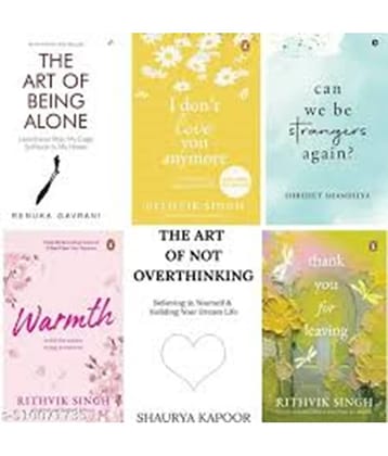 6 book combo i dont love you anymore and wramth and thank you for leaving and can we be strang again? and the art of not owerthinking and the art of bing alone