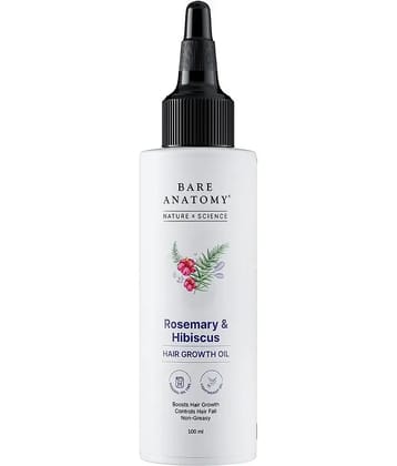 Bare Anatomy Rosemary & Hibiscus Hair Growth Oil enriched with Bhringraj, 100 ml