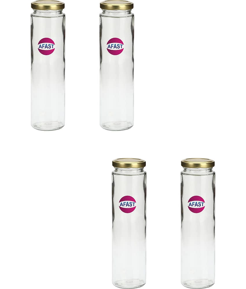 Somil Glass Container, Transparent, Pack Of 4, 500 ml