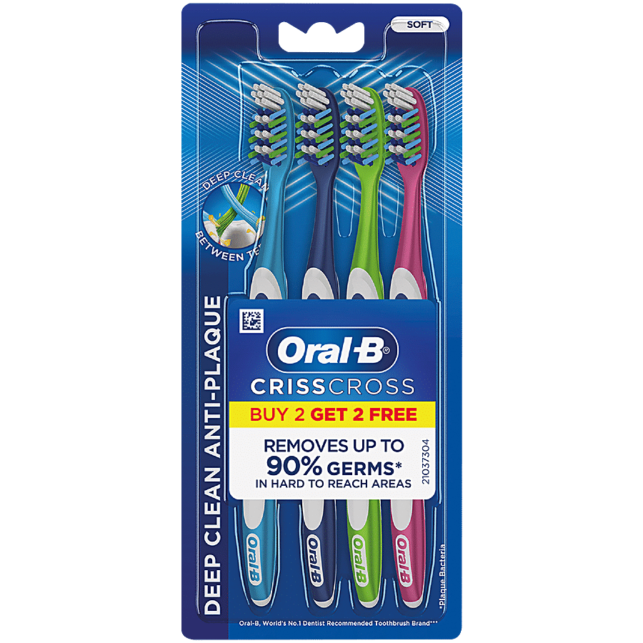 Oral-B Gum Care Criss Cross Toothbrush, 4pcs