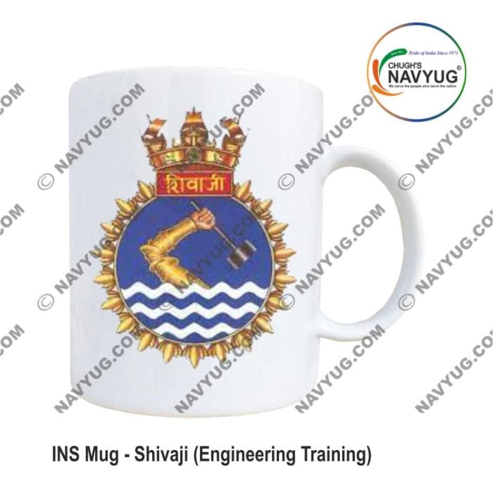 Chugh's Navyug INS Shivaji Mug (350ml) | Premium Ceramic Crest Mug | Defence Memorabilia