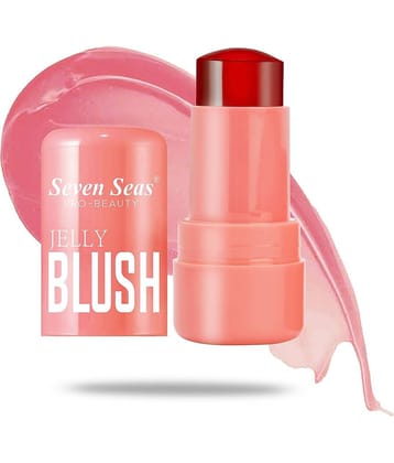 Seven Seas Jelly Blush Tint Jelly Texture | Long Lasting | Mess Free Stick (Poppy Pink, 5g )