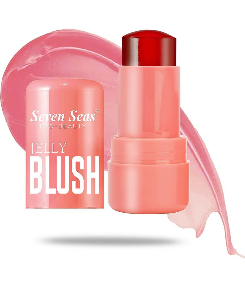 Seven Seas Jelly Blush Tint Jelly Texture | Long Lasting | Mess Free Stick (Poppy Pink, 5g )