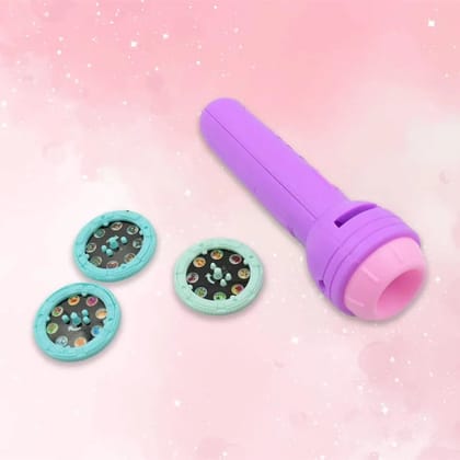 Kids' Mini Slide Projector  Flashlight Torch with 3 Slides & Animated Patterns for Learning & Fun