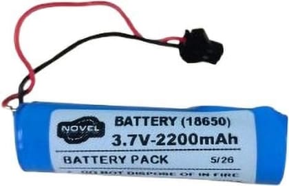 NOVEL 3.7V 18650 Lithium-Ion Rechargeable Battery Pack 2200mAh | Power Source for Portable Electronics, DIY Applications, Robotics and Equipment NOVEL 3.7V 18650 Lithium-Ion Rechargeable Battery Pack 2200mAh | Power Source for Portable Electronics, DIY Applications, Robotics and Equipment