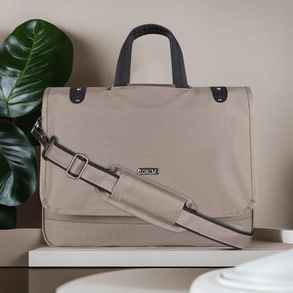 LOREM Grey Color Linen fabric 10L Laptop Messenger Bag For Men New BG90