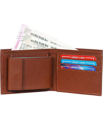 N K Traders PU Tan Casual Regular Wallet