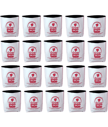 Grow bag for home gardening High Quality 150 Micron/600 Gauge | Pack of 20 Bags; Size: 30 x 16 x 16 cm