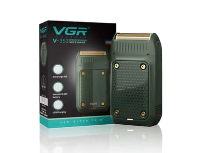 VGR V-353 Professional Shaver Electric Ultra Thin Shaver Rechargeable Razor Shaver For Men (Green)