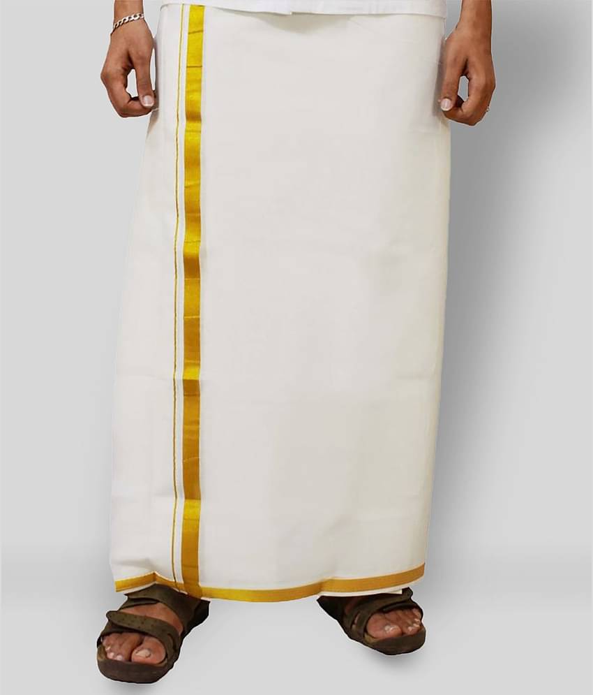 sundar White Dhoti