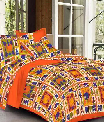 Uniqchoice Cotton Double Bedsheet ( Multi )