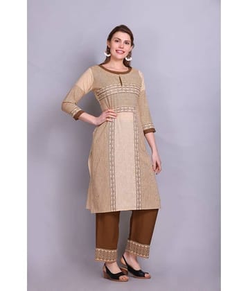 ELTHIA - Orange Cotton Women's Straight Kurti ( Pack of 1 )