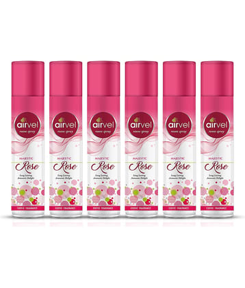 Airvel Rose Fragrance Room Spray Air Freshener for Home, Bathroom and Car 217ml ( Pack of 6 )