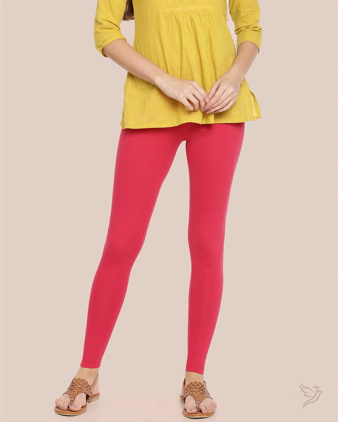 Cotton Ankle Legging - Pink Paradise-S / Pink Paradise