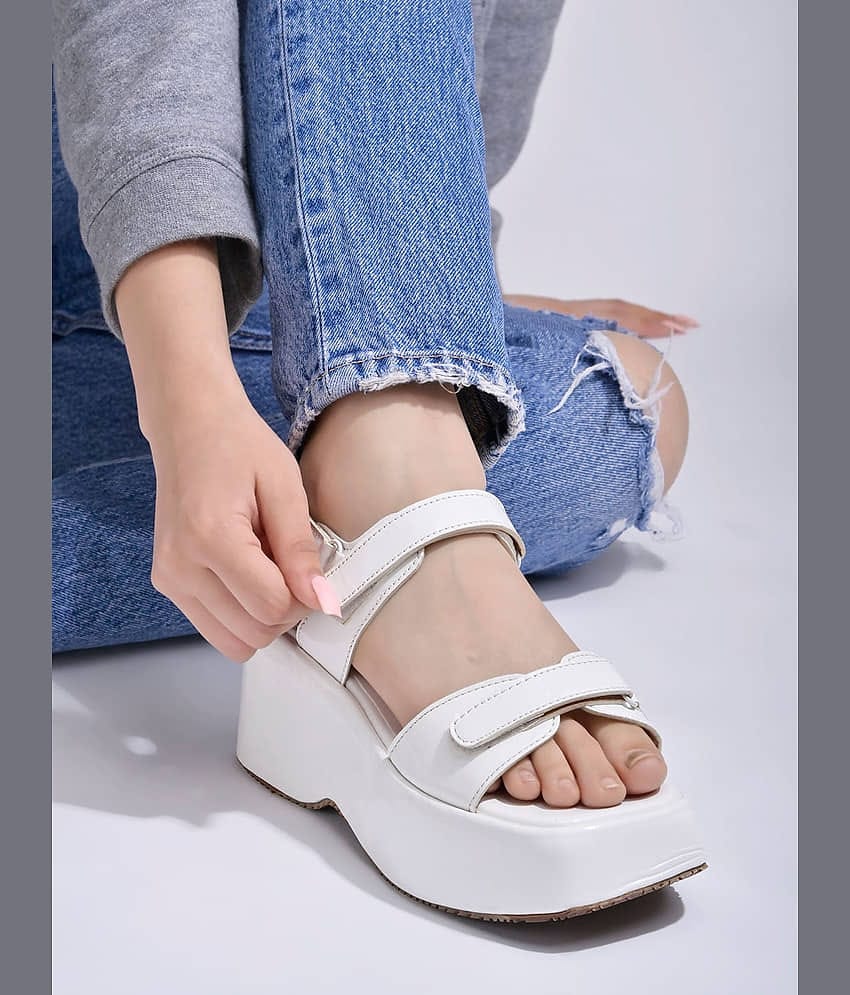 Stylestry White Women's Sandal Heels