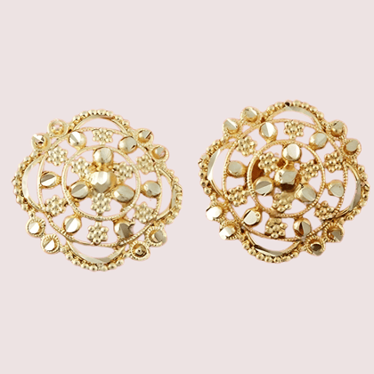 Traditional Gold Finish Earrings Set – Pack of 4 for Women