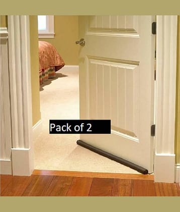 Pack of 2) Door Seal Twin Draught Draft Guard Door Closer Bottom Brown Sealing Strip Adjustable Door Draft Blocker Insulator Isolation The Light Washable (36 Inch) Door Mounted Door Stopper Door Mounted Door Stopper  (Brown)