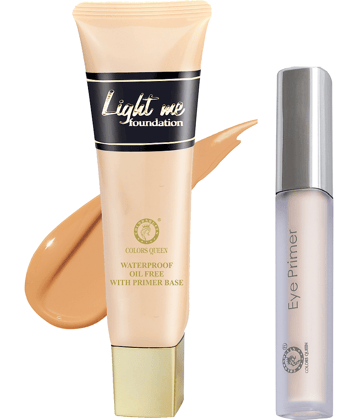 Colors Queen Light Me Foundation with Fit for U Matte Compact Powder (Combo of 2)