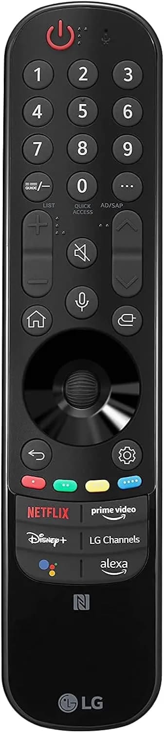 LG Magic Remote w/Magic Tap For TV (NFC) MR22GN, 2022 For Television, Black