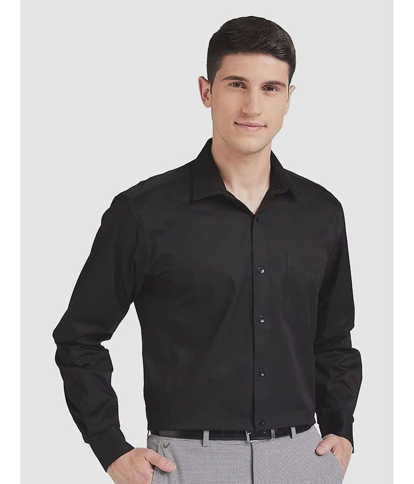 Makhanchor - Black Cotton Regular Fit Men's Formal Shirt ( Pack of 1 )