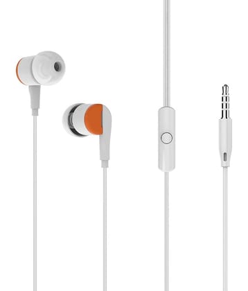 itel L20 PRO 3.5 mm Wired Earphone In Ear Active Noise cancellation White