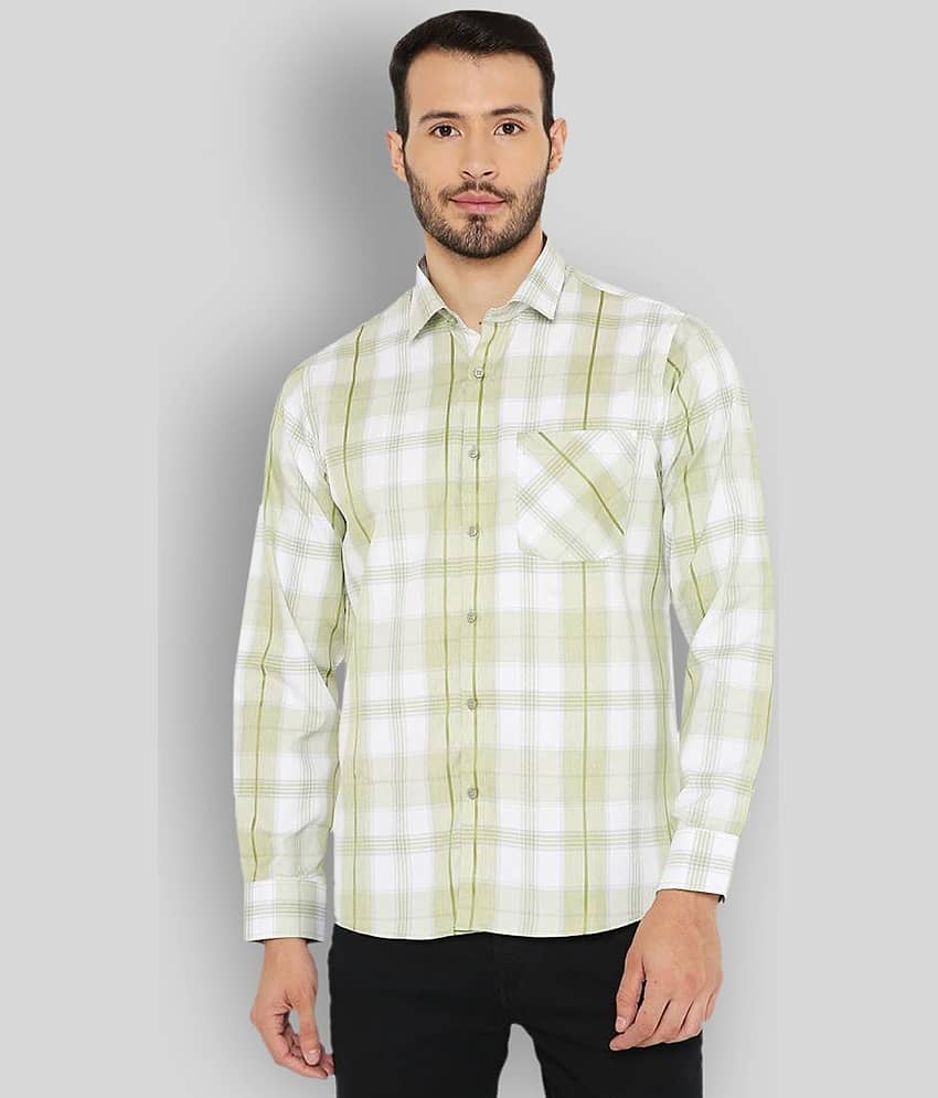 Maharaja - Green Cotton Blend Slim Fit Men's Formal Shirt ( Pack of 1 )