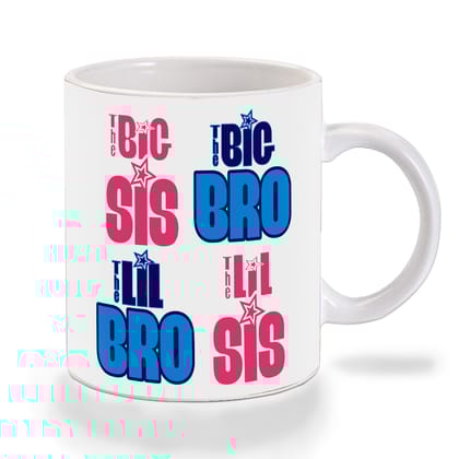 Multicolor The Big Sis The Lil Bro The Lil Sis The Big Bro Rhs Ceramic Mug