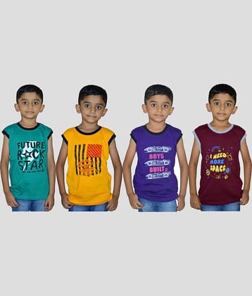 Soft Apparels Pack of 5 Boys Cotton T-Shirt ( Multi Color )