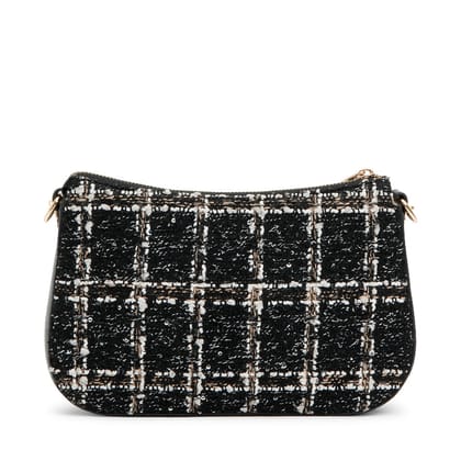 Tweed Crossbody Sling (M)-White
