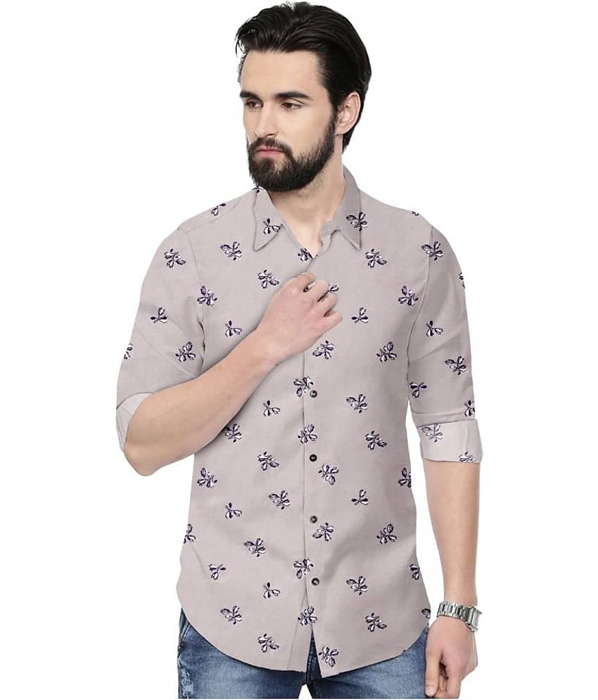 P&V CREATIONS - White Cotton Blend Regular Fit Men's Casual Shirt (Pack of 1)