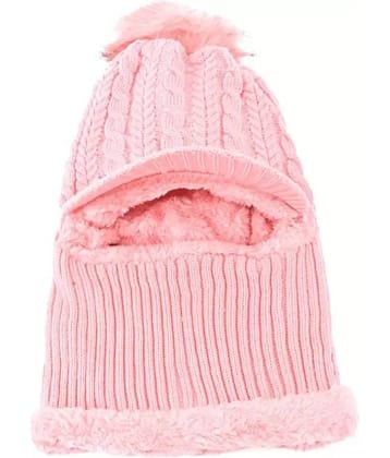 Zacharias - Pink Woollen Women's Cap ( Pack of 1 )