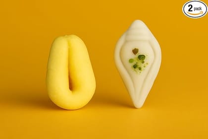 BANGLARMISTI Puja Celebration Pack - Traditional Bengali Sweets, 25pcs Gujia, 15pcs Shankha Sandesh, Mouth Melting, Puja Prasad,