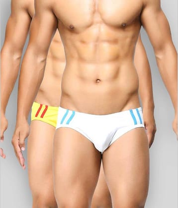 BASIICS By La Intimo Pack of 3 Cotton Blend Briefs For Men's ( Multicolor )