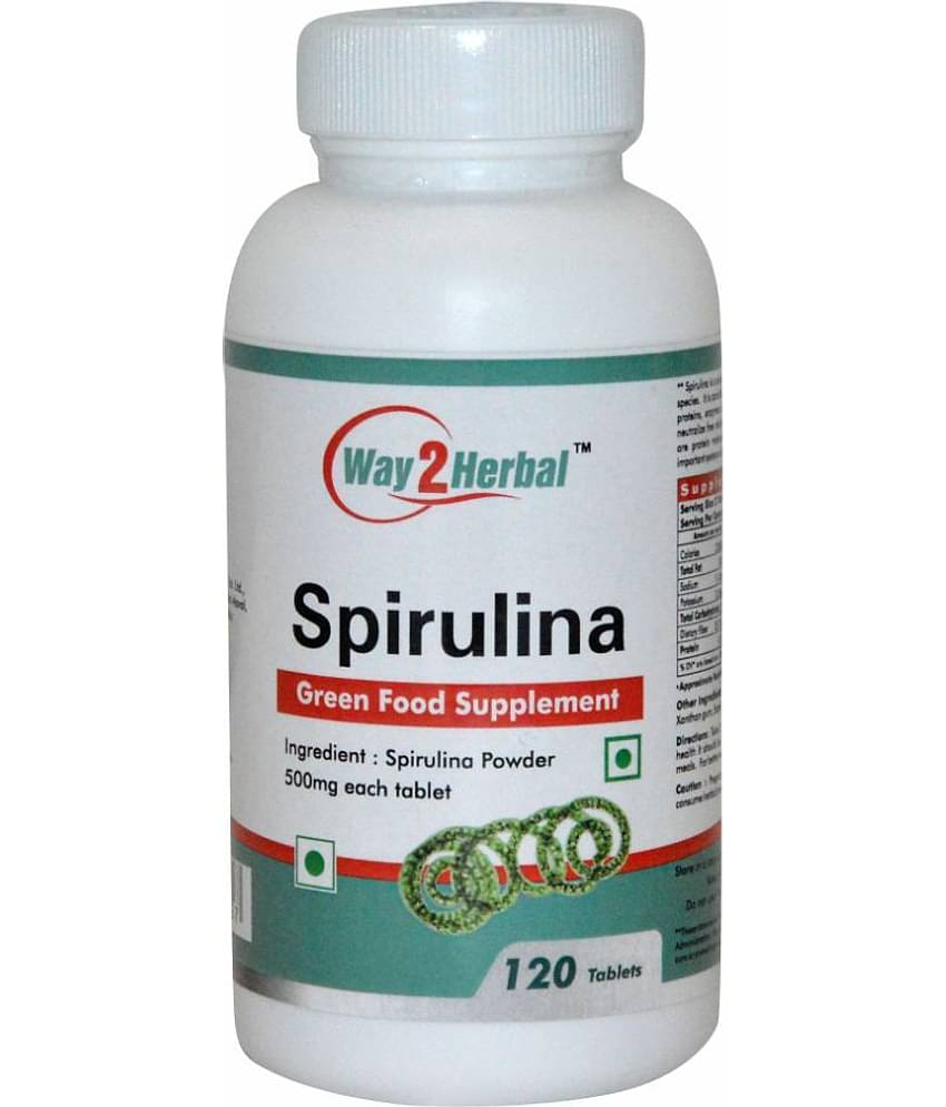 Way2Herbal Spirulina 120 Tablets 500 mg
