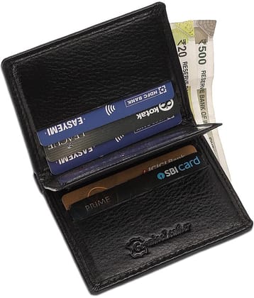 HIDEFLIX Leather Solid Men's Money Clipper With 6 Slots For Card ( Black , Pack of 1 )