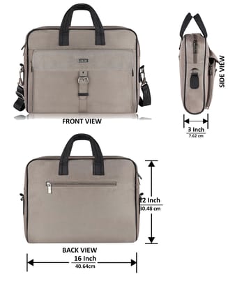 LOREM Grey Color Linen fabric 10L Laptop Messenger Bag For Men BG92