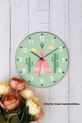Dbeautify's MDF DIY Tent & Cactus Wall Clock for Kids