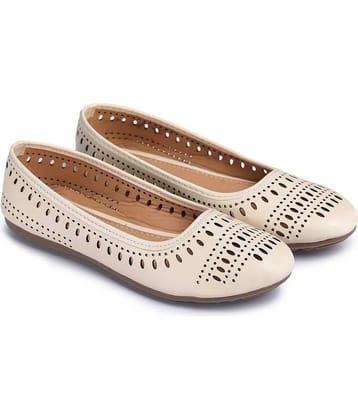 Apratim Beige Ballerinas