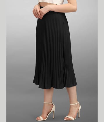 KZULLY - Black Crepe Women's Flared Skirt ( Pack of 1 )