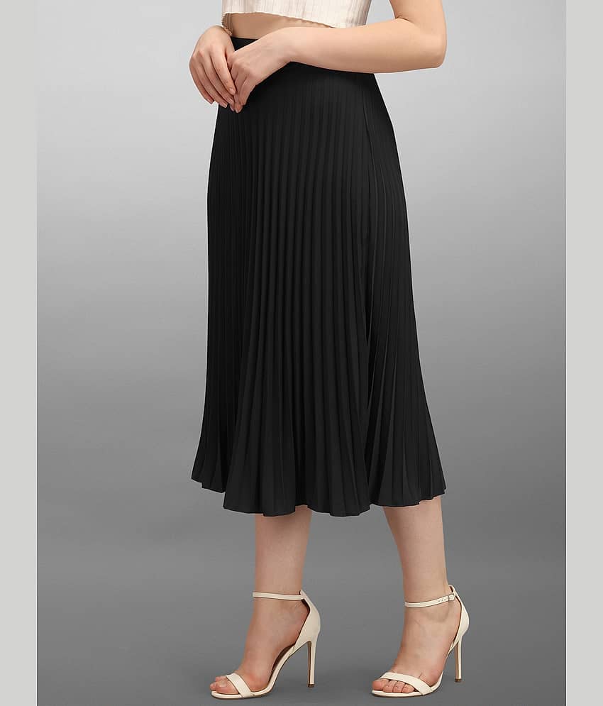 KZULLY - Black Crepe Women's Flared Skirt ( Pack of 1 )