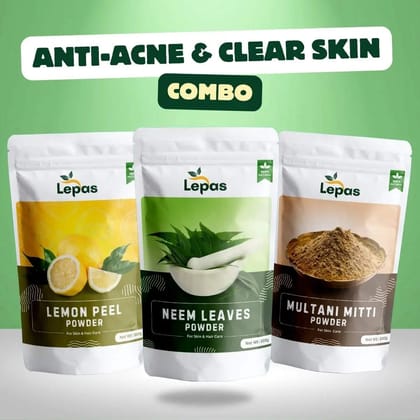 Anti Acne Herbal Face Pack For Clear Skin Combo | 100g each