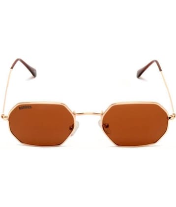Roadies - Gold Geometric Sunglasses ( Pack of 1 )