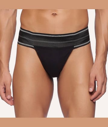 Omtex Pack of 1 Cotton Briefs For Men's ( Black )