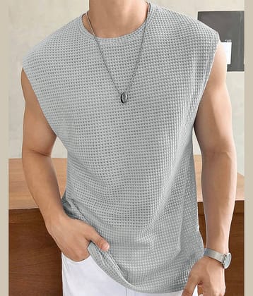 Eyebogler Pack of 1 Cotton Blend Basic Vest For Men ( Grey )