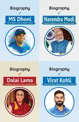 Biography of MS Dhoni, Dalai Lama, Narendra Modi & Virat Kohli (Set of 4 Books) [Paperback] [Sep 24, 2023] RPH Editorial Board